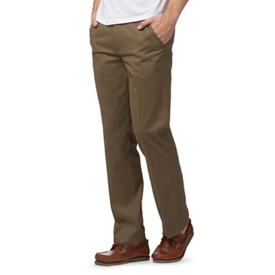 Maine New England Big and tall light brown tailored fit chino's